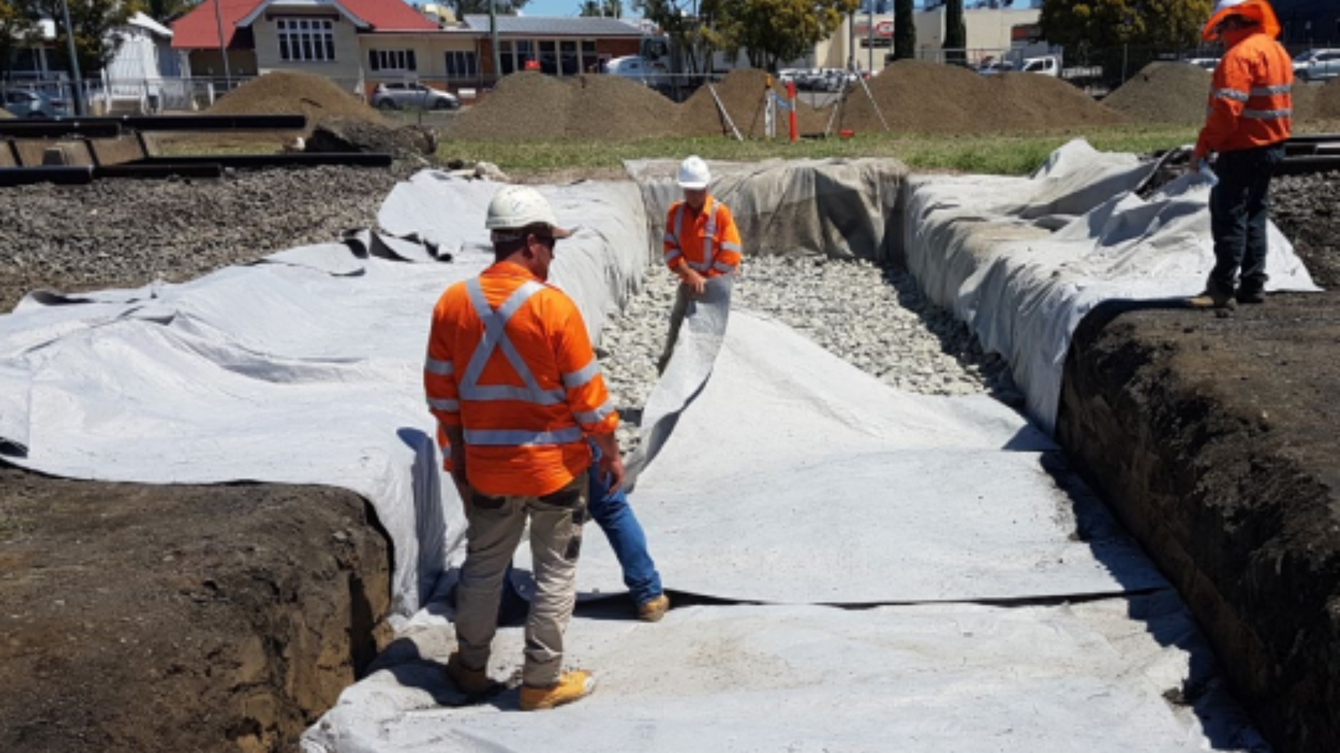 JWB Constructions | Past Projects: Gatton Rail Work | Rail Construction Project Workers